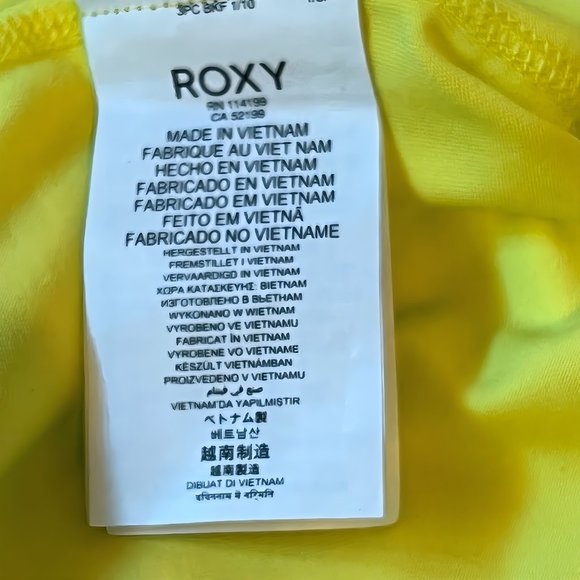 ROXY Rash Guard Short Sleeve - L- Yellow - Picture 4 of 4